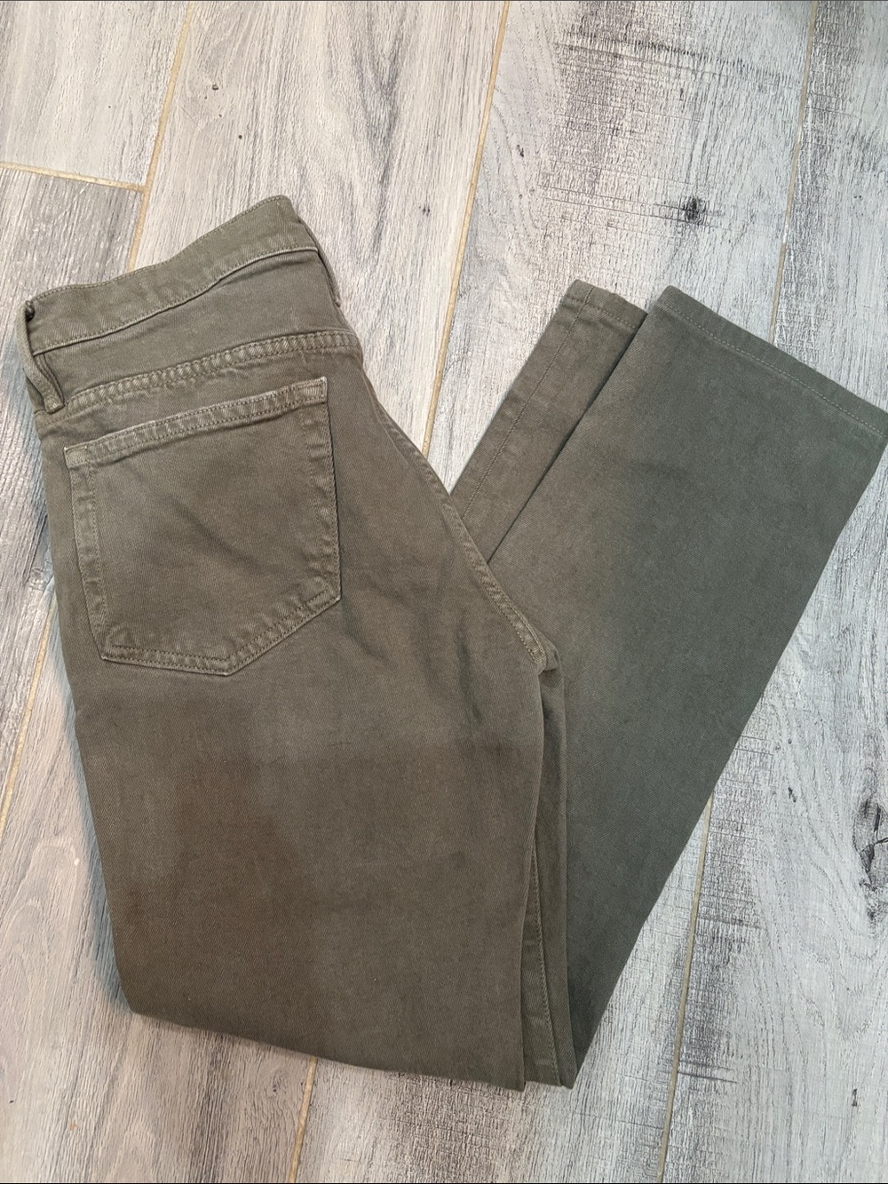 FRAME Denim Olive-Tone Jeans